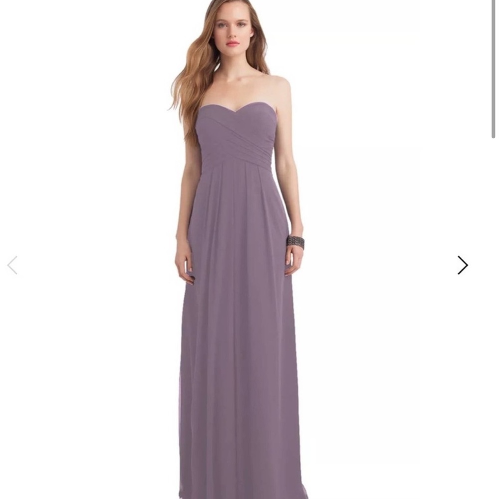 Bill Levkoff Lavender Strapless Wedding Dress